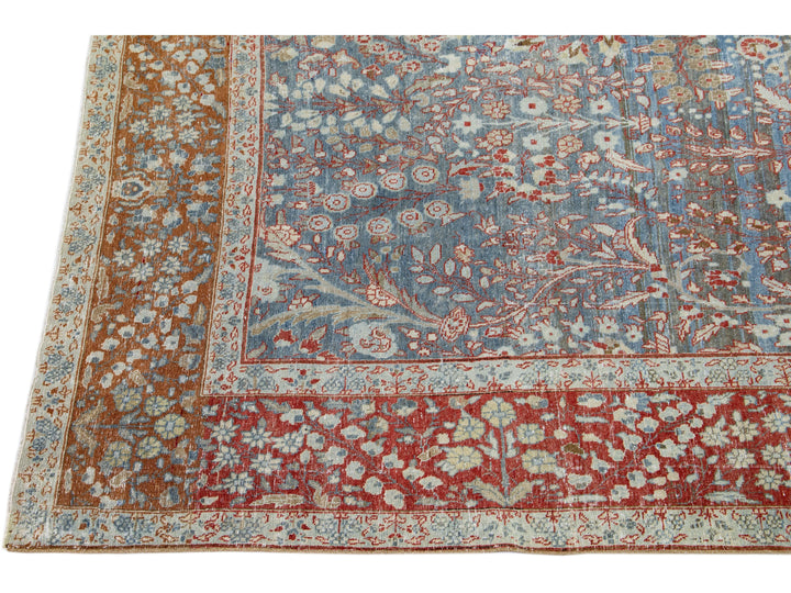 Antique Tabriz Wool Rug 9 X 13