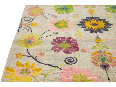 Modern Oushak Wool Rug 7 X 10