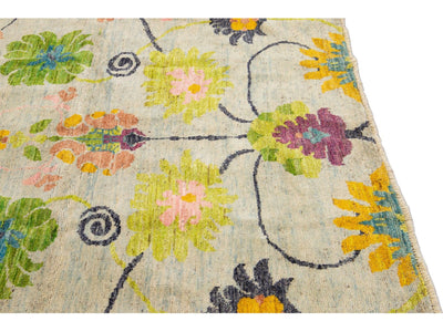 Modern Oushak Wool Rug 7 X 10