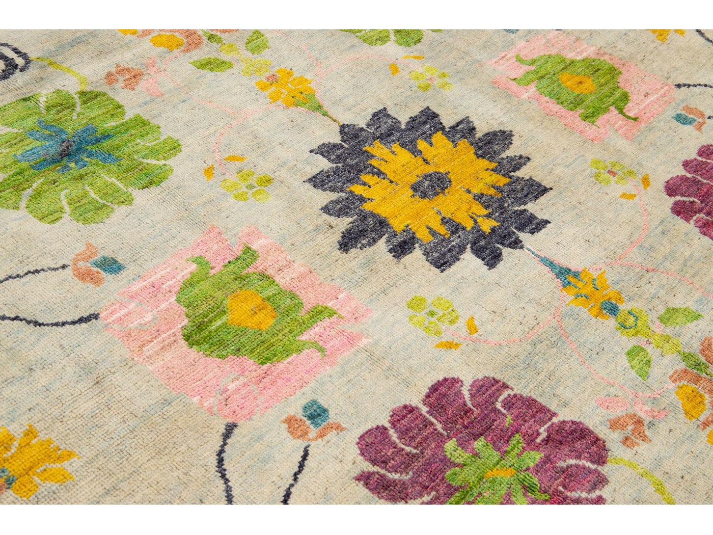 Modern Oushak Wool Rug 7 X 10