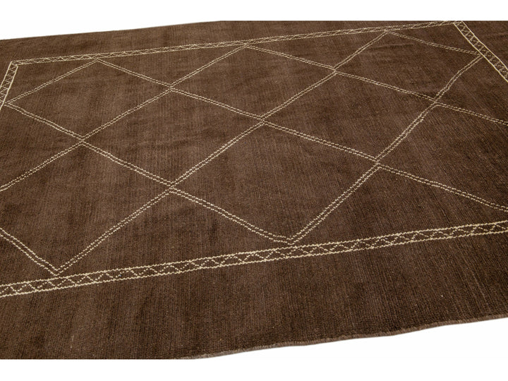 Modern Moroccan Wool Rug 7 X 10