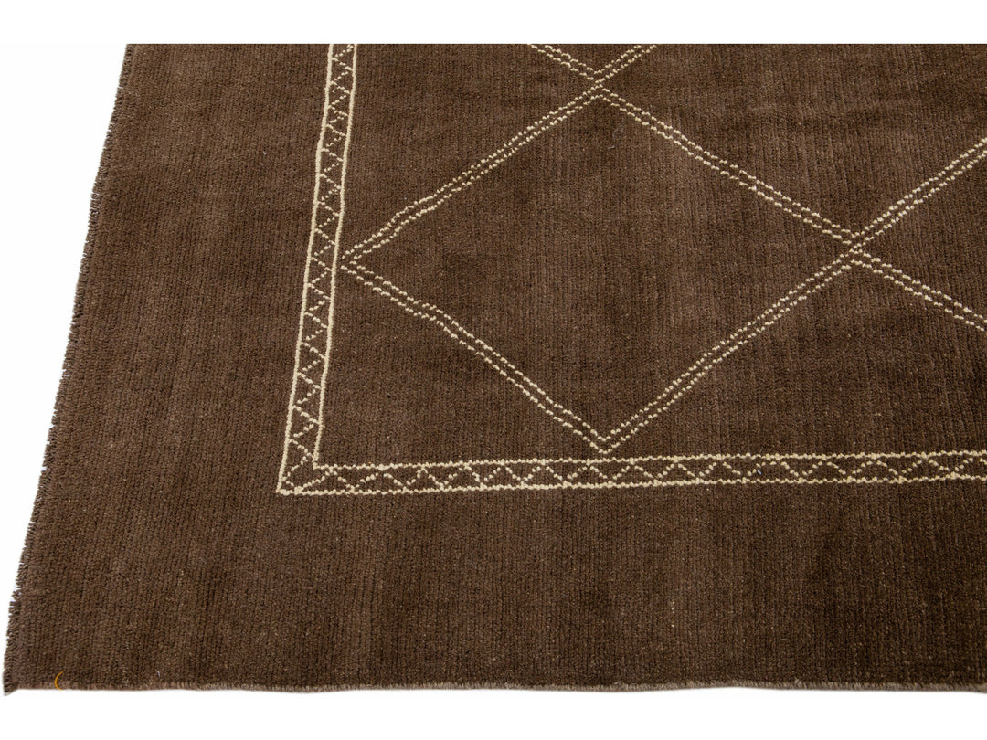 Modern Moroccan Wool Rug 7 X 10