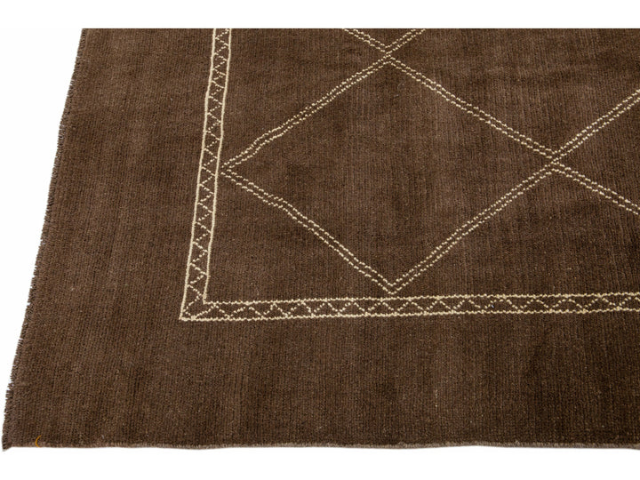 Modern Moroccan Wool Rug 7 X 10