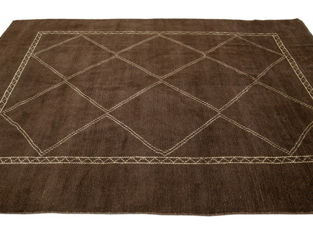 Modern Moroccan Wool Rug 7 X 10