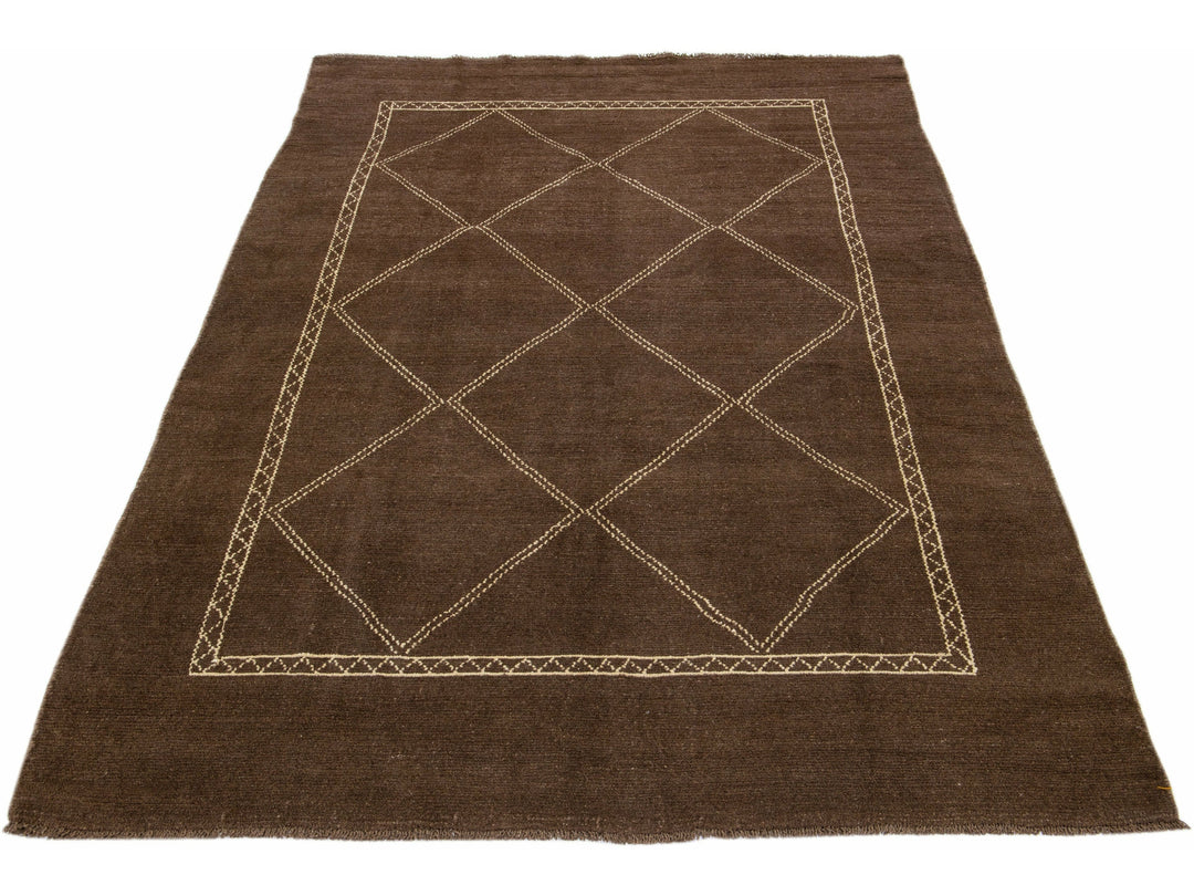 Modern Moroccan Wool Rug 7 X 10