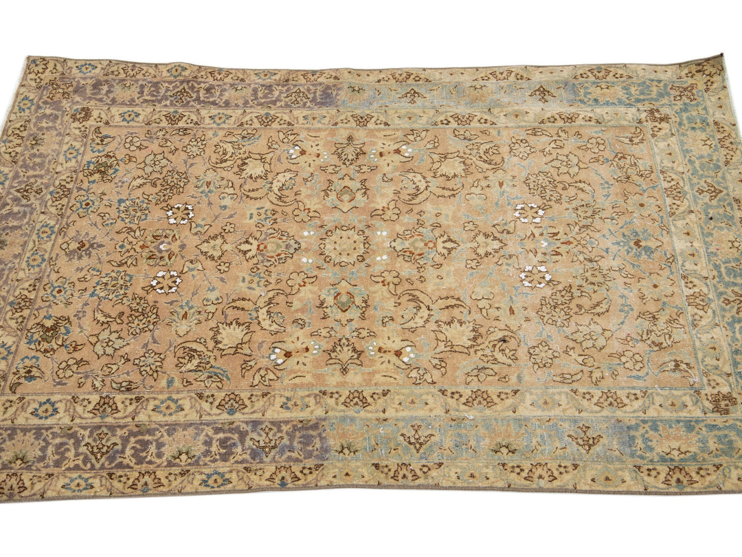 Antique Kirman Wool Rug 3 X 5