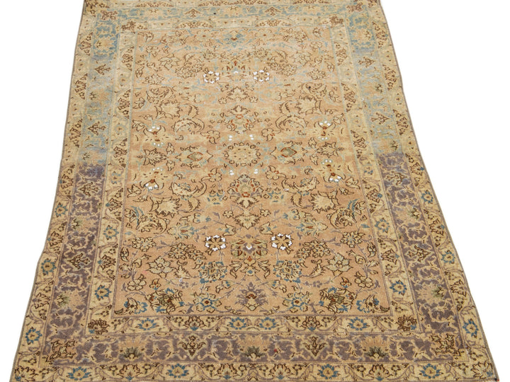Antique Kirman Wool Rug 3 X 5