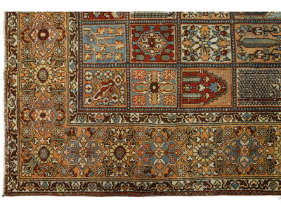 Antique Bakhtiari Wool Rug 11 X 17