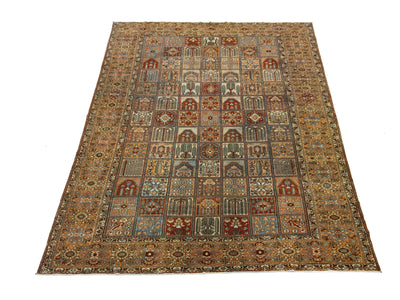 Antique Bakhtiari Wool Rug 11 X 17