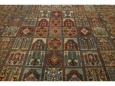 Antique Bakhtiari Wool Rug 11 X 17