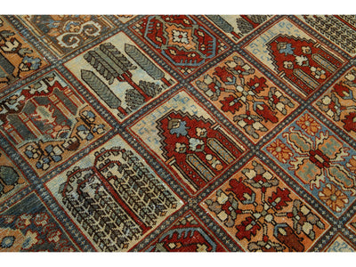 Antique Bakhtiari Wool Rug 11 X 17