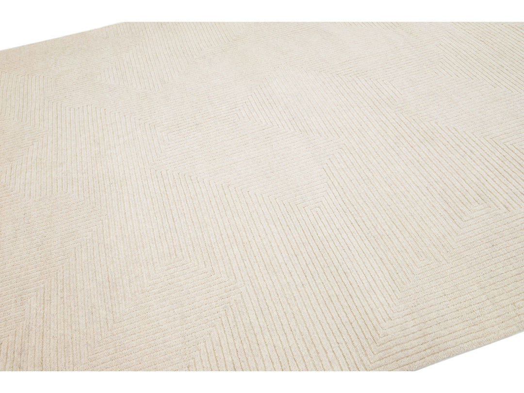 Modern Moroccan Wool Rug 8 X 10