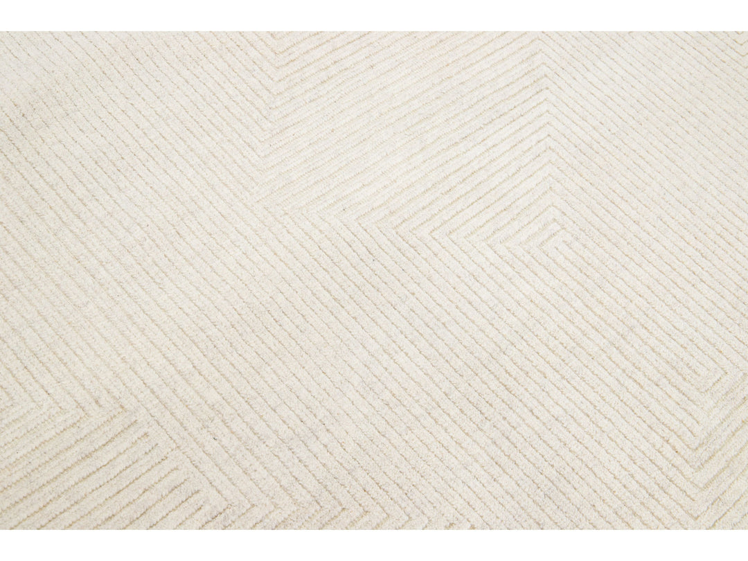 Modern Moroccan Wool Rug 8 X 10