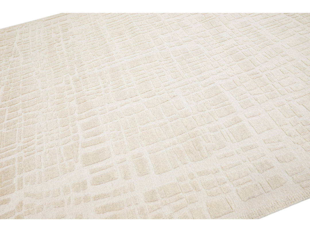 Modern Moroccan Wool Rug 8 X 10