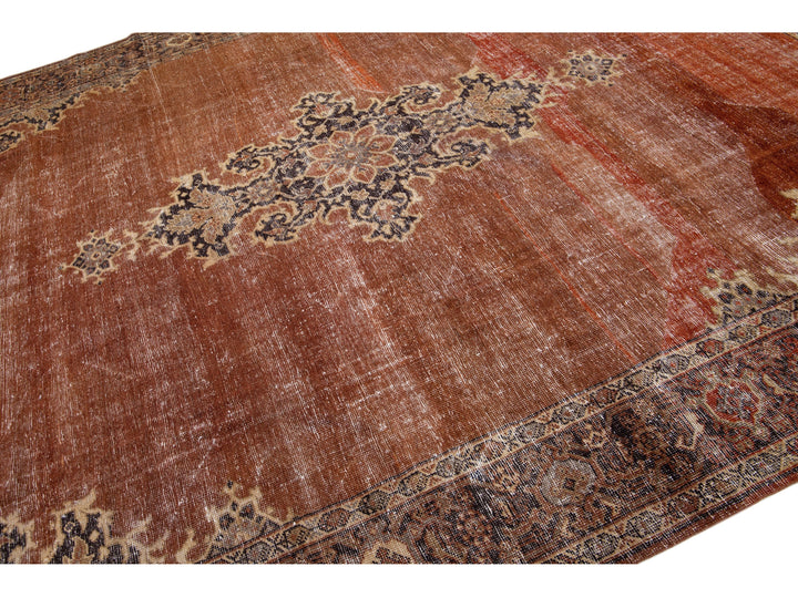 Antique Tabriz Wool Rug 10 X 12