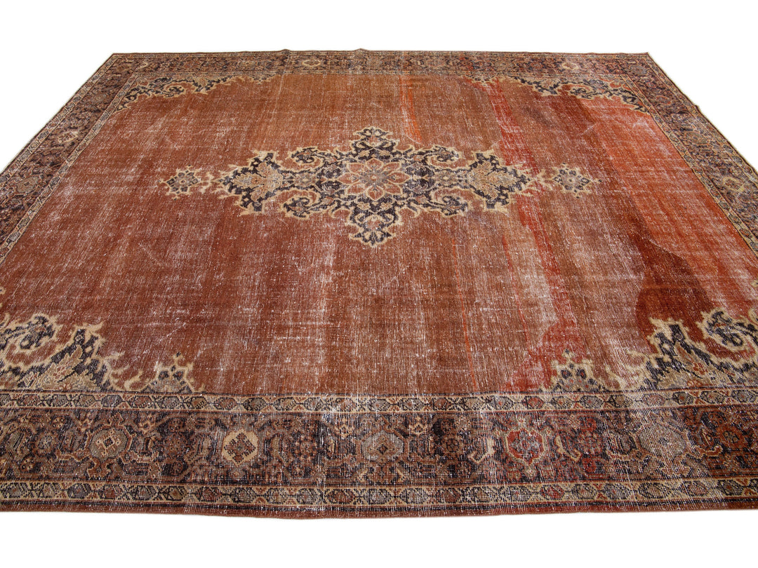 Antique Tabriz Wool Rug 10 X 12
