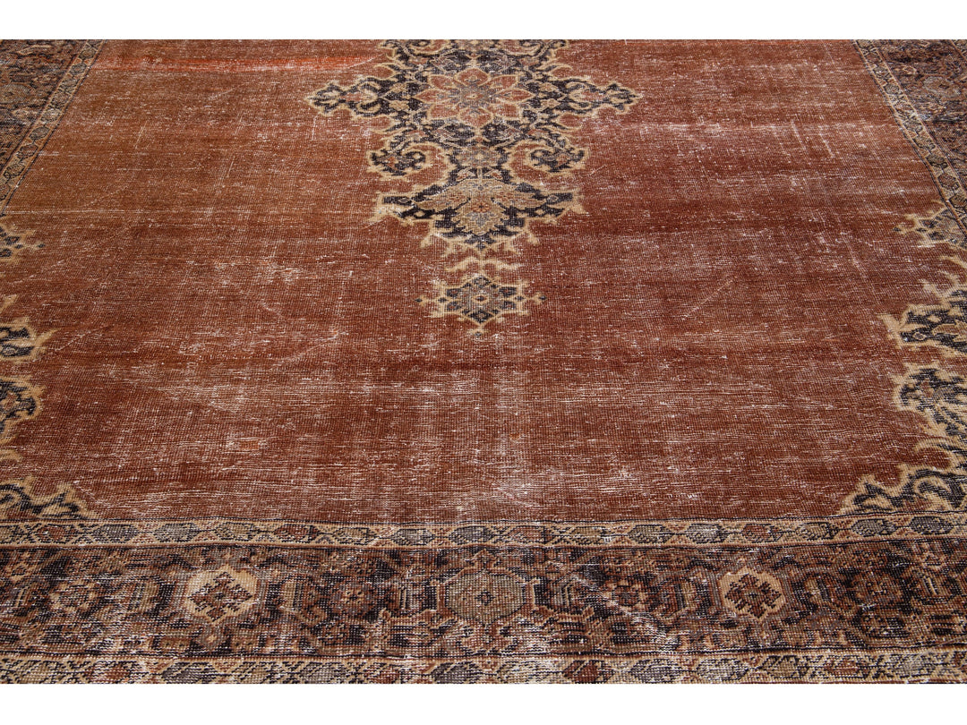 Antique Tabriz Wool Rug 10 X 12