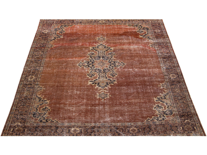 Antique Tabriz Wool Rug 10 X 12