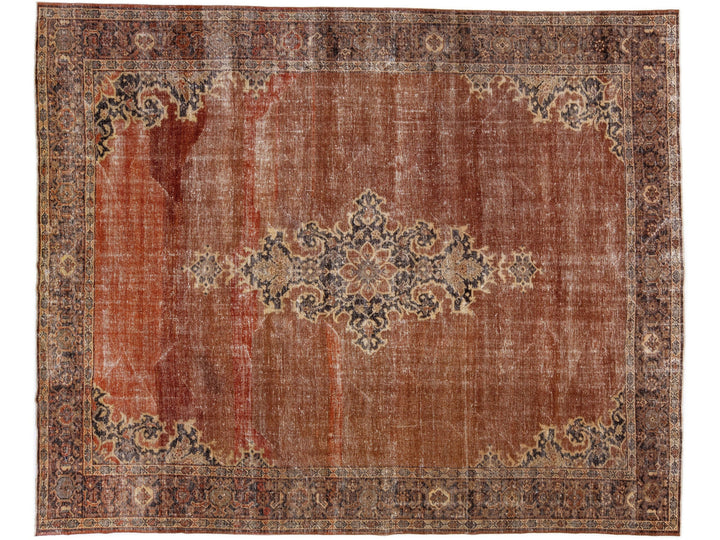 Antique Tabriz Wool Rug 10 X 12