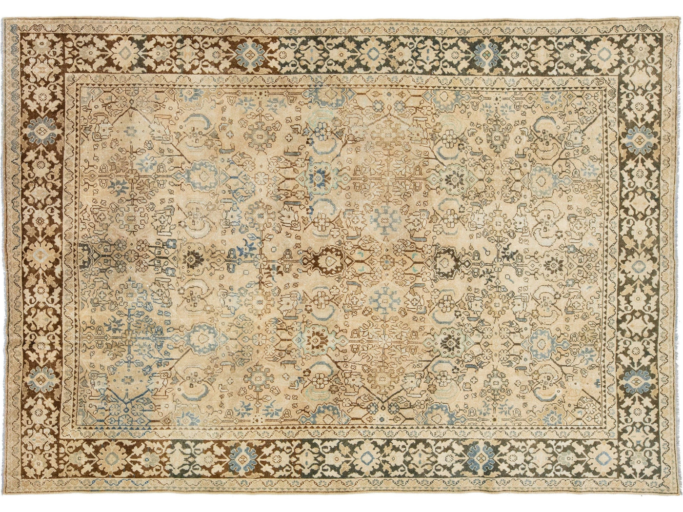 Antique Mahal Wool Rug 8 X 11