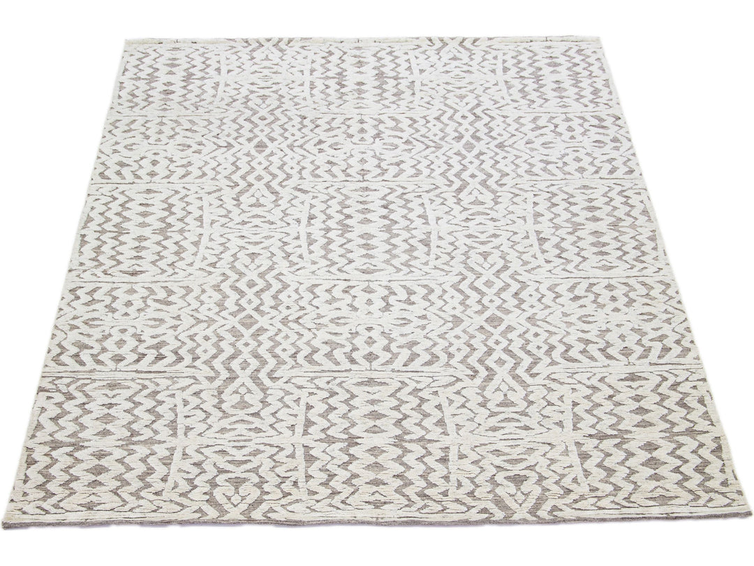 Modern Moroccan Wool Rug 8 X 10