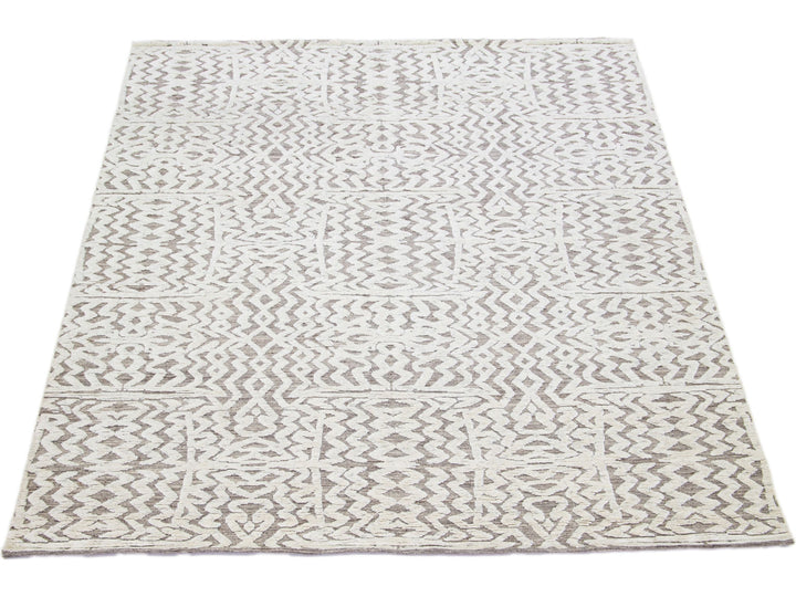 Modern Moroccan Wool Rug 8 X 10