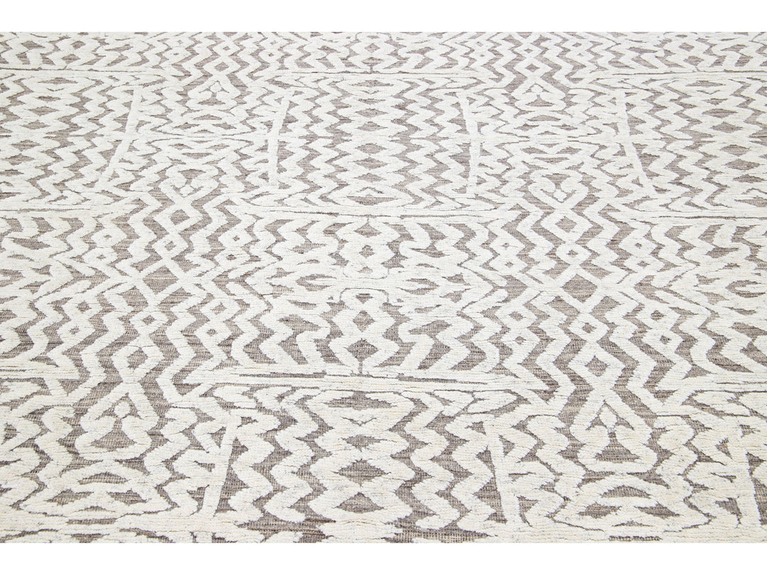 Modern Moroccan Wool Rug 8 X 10