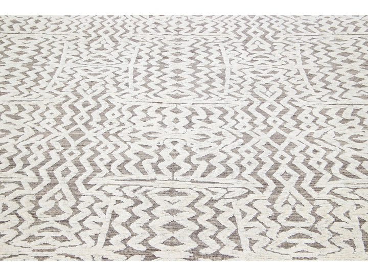 Modern Moroccan Wool Rug 8 X 10