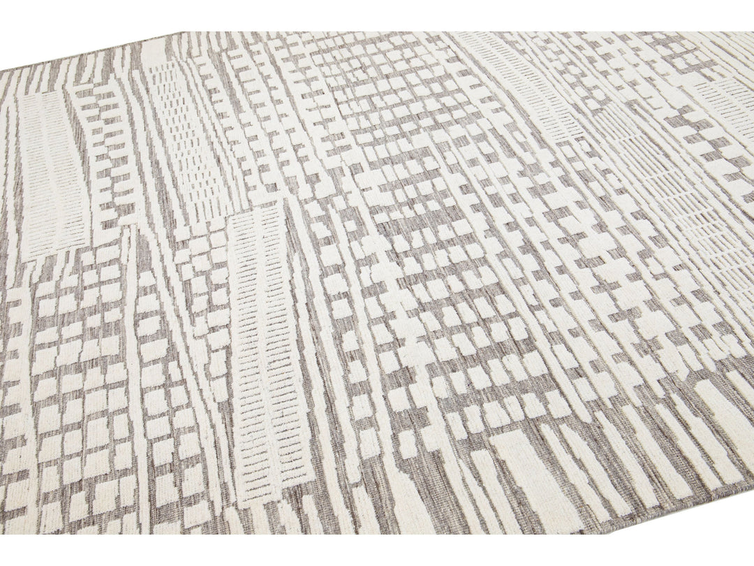 Modern Moroccan Wool Rug 8 X 10