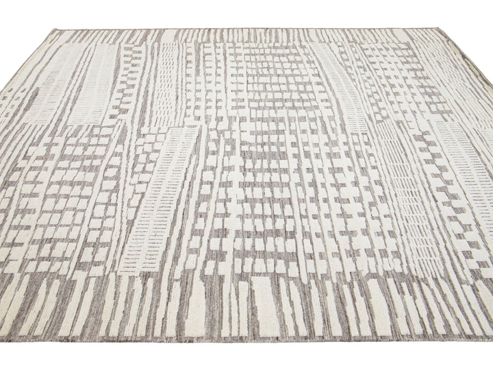 Modern Moroccan Wool Rug 8 X 10