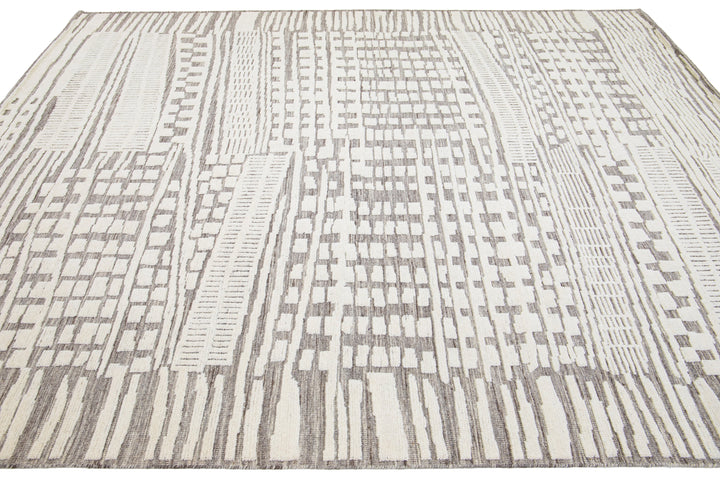 Modern Moroccan Wool Rug 8 X 10