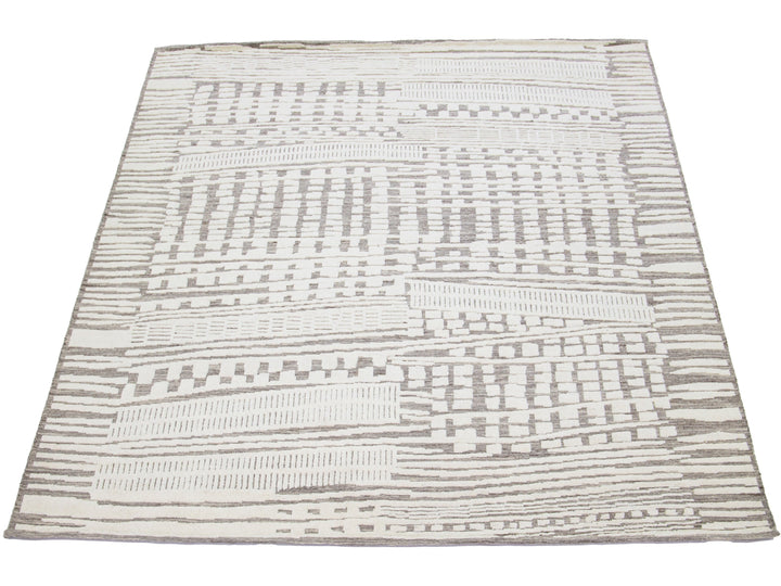 Modern Moroccan Wool Rug 8 X 10
