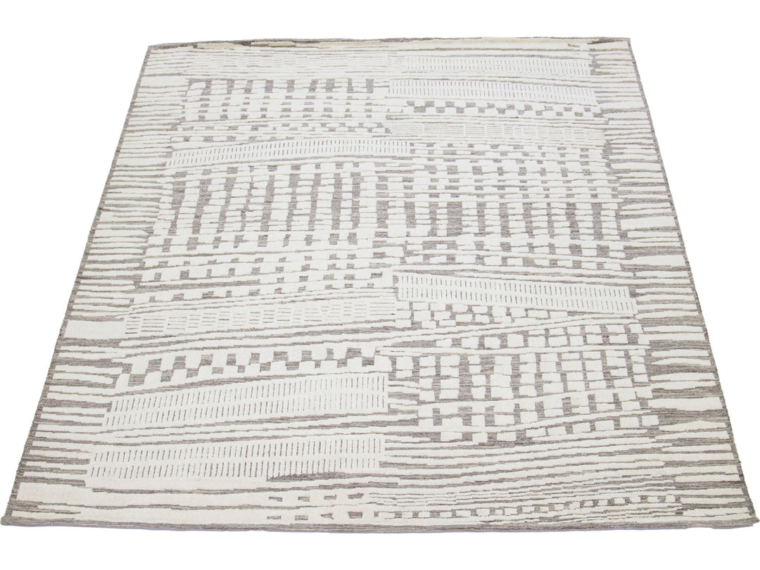 Modern Moroccan Wool Rug 8 X 10