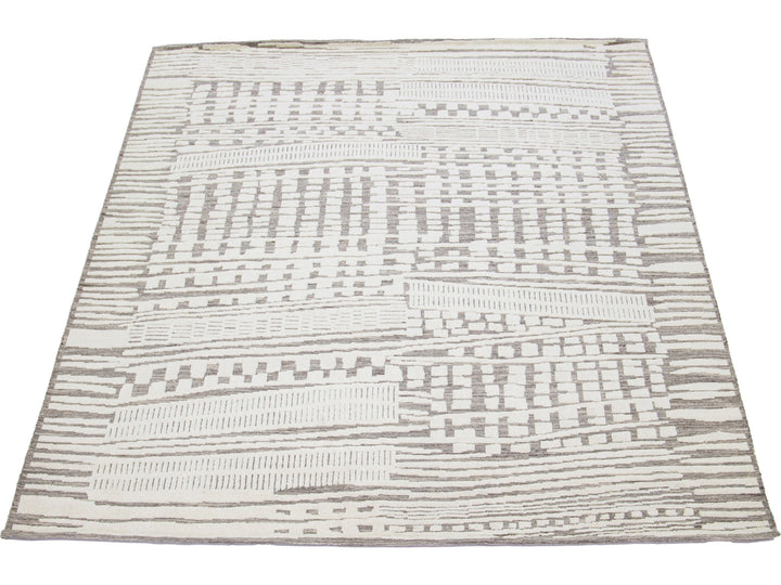 Modern Moroccan Wool Rug 8 X 10