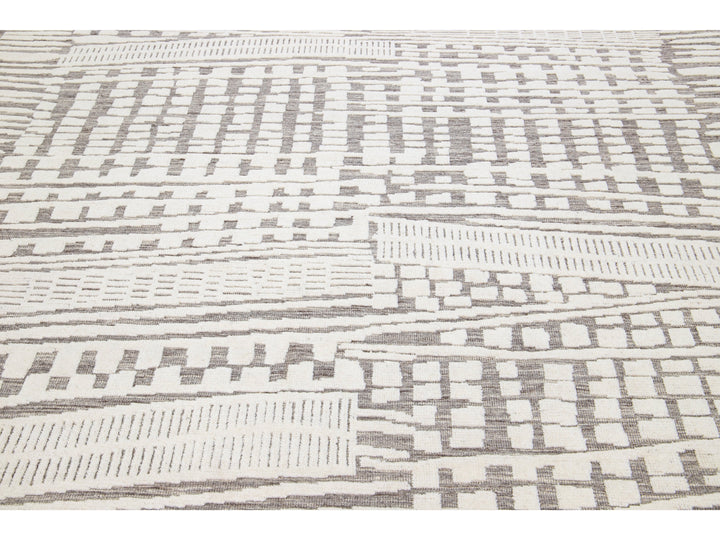 Modern Moroccan Wool Rug 8 X 10