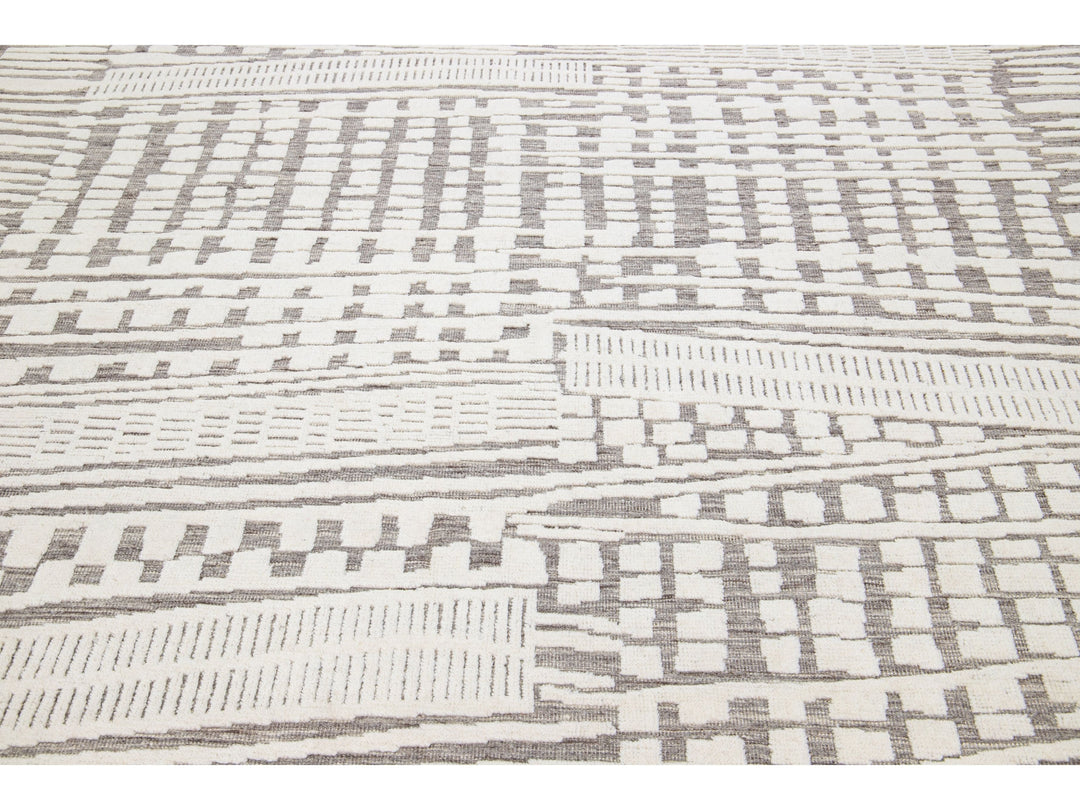 Modern Moroccan Wool Rug 8 X 10
