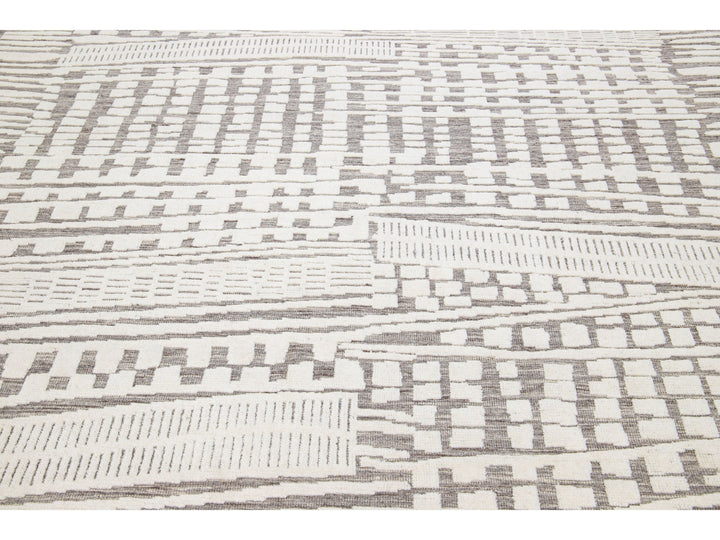 Modern Moroccan Wool Rug 8 X 10