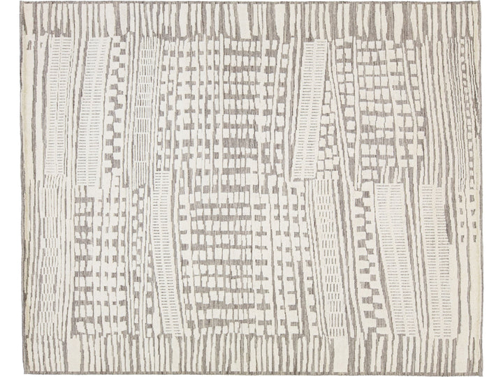 Modern Moroccan Wool Rug 8 X 10