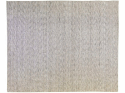 Modern Apadana's Groove Bamboo/Silk Handmade Beige Rug