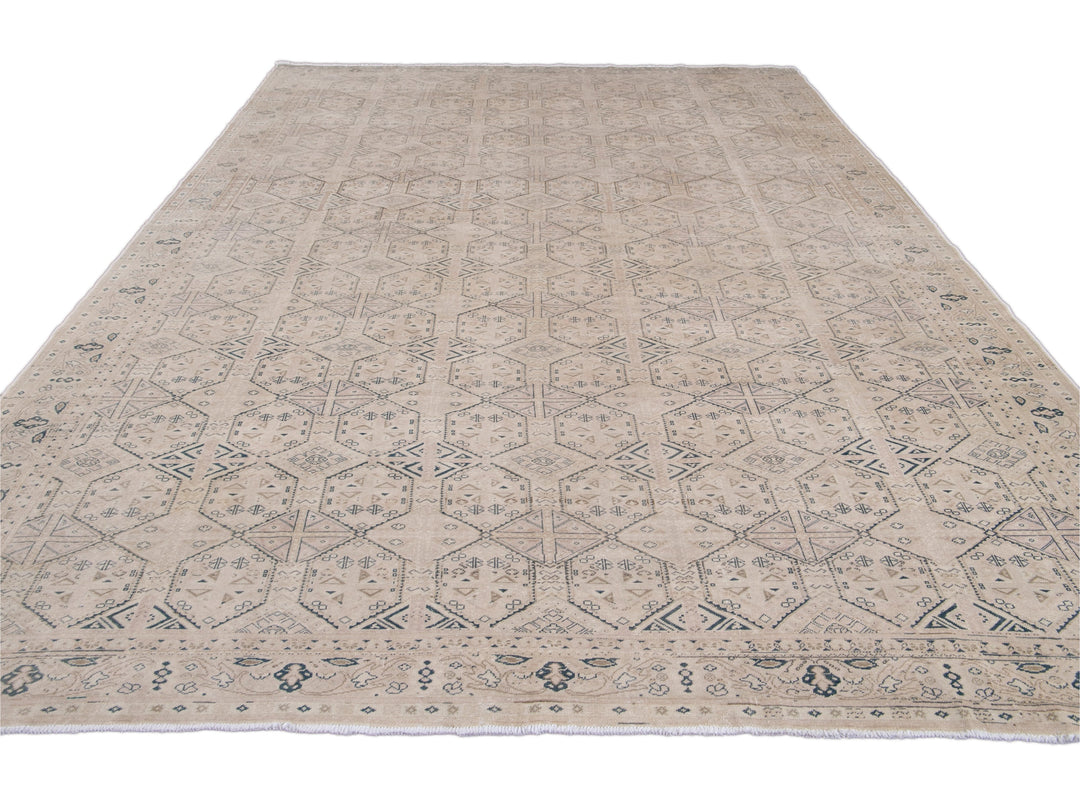 Vintage Turkish Wool Rug 9 X 14