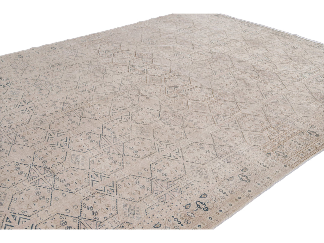Vintage Turkish Wool Rug 9 X 14