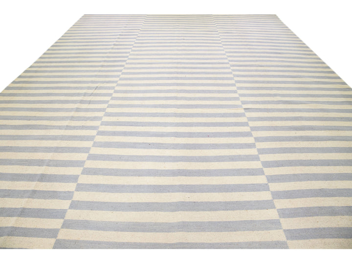 Modern Kilim Wool Rug 12 X 16