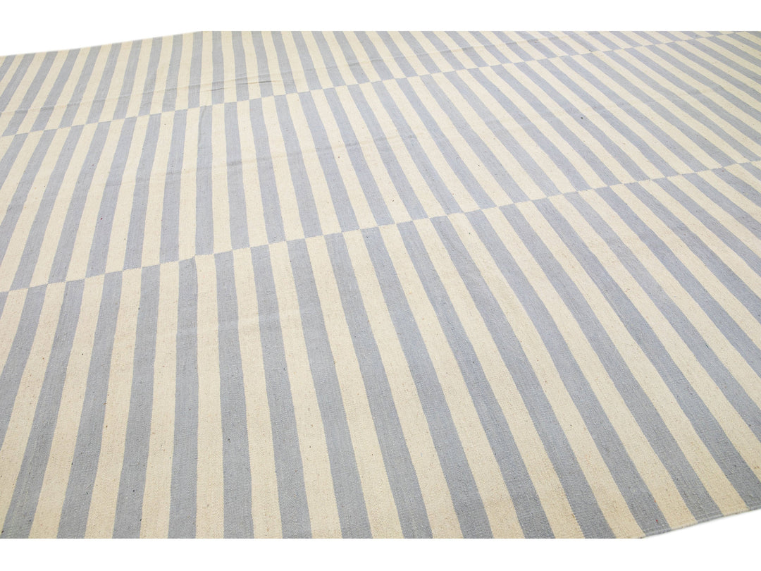 Modern Kilim Wool Rug 12 X 16
