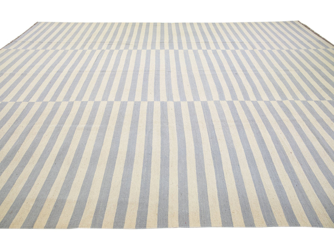 Modern Kilim Wool Rug 12 X 16
