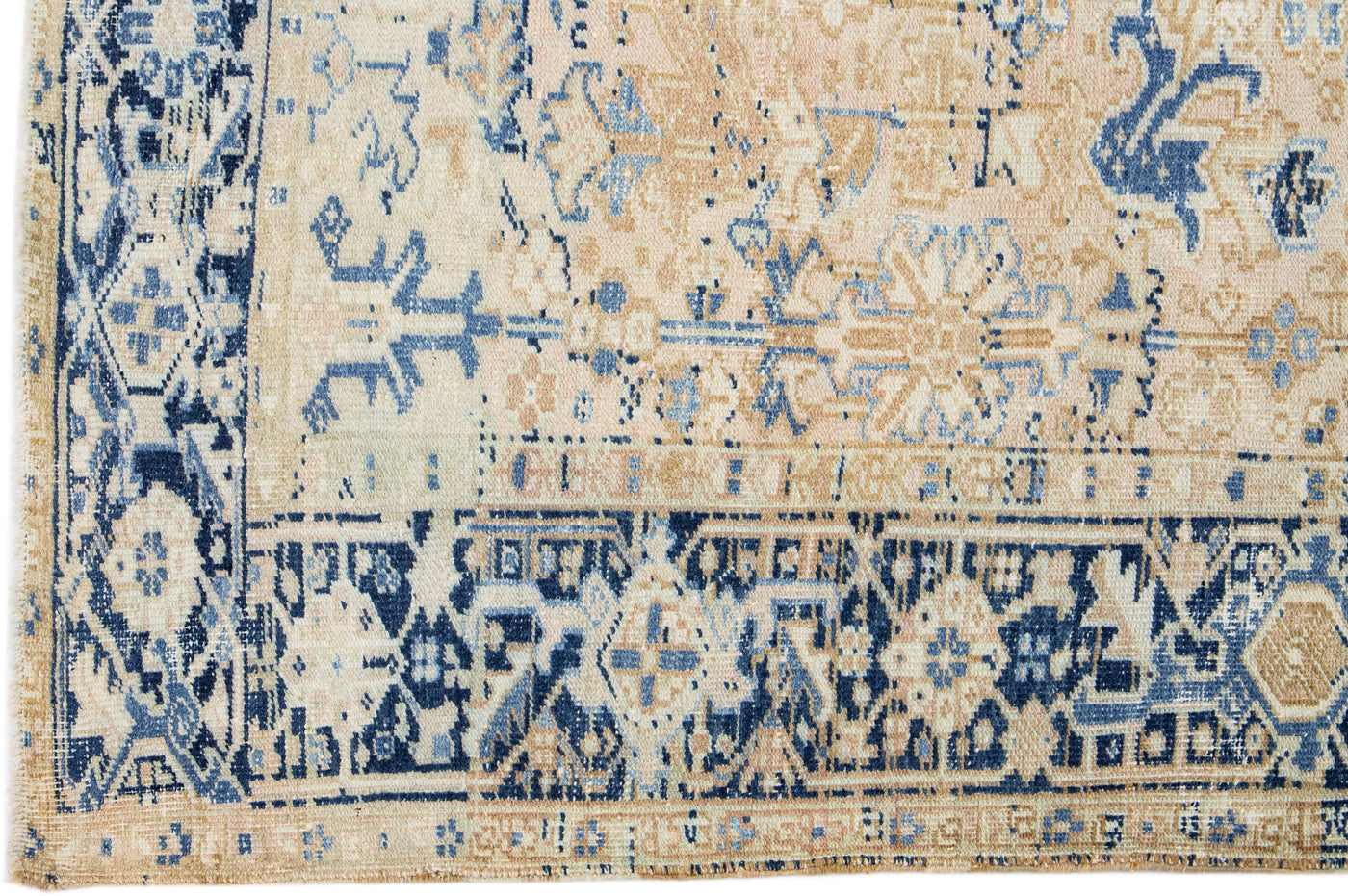 Antique Persian Heriz Wool Rug 7 X 11