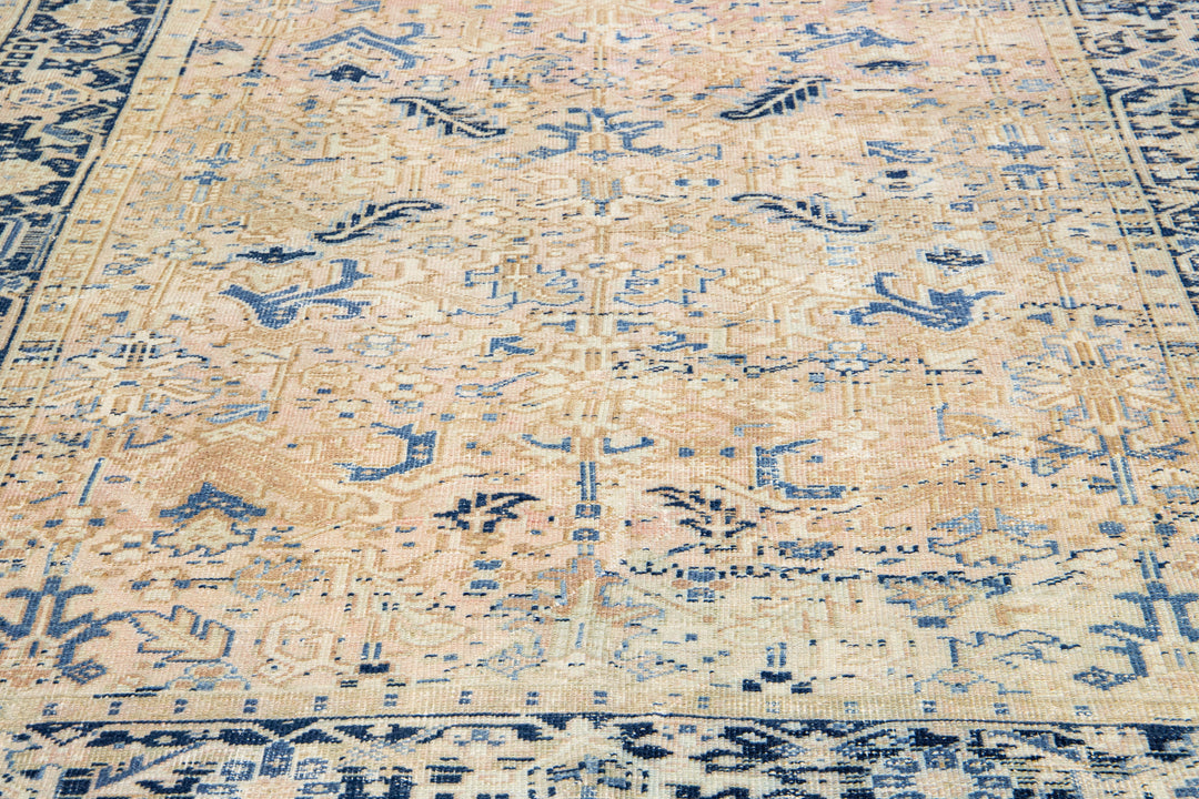 Antique Persian Heriz Wool Rug 7 X 11