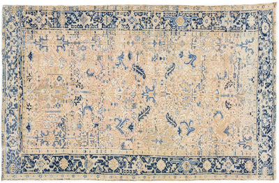Antique Persian Heriz Wool Rug 7 X 11
