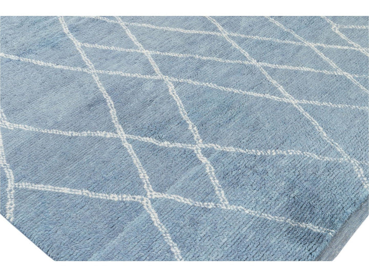 Modern Moroccan-Style Wool Rug 9 X 12