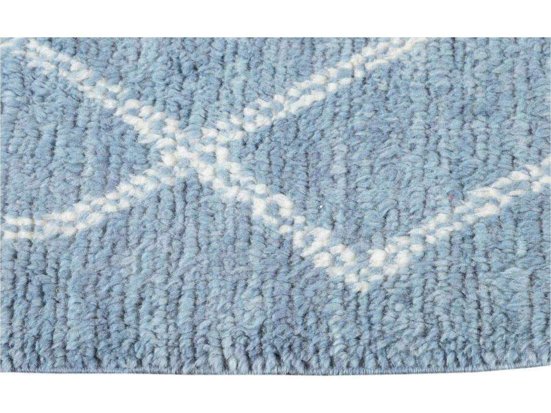 Modern Moroccan-Style Wool Rug 9 X 12