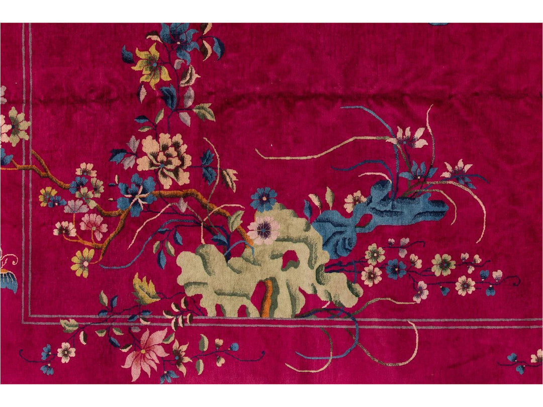 Antique Art Deco Chinese Rug 9 X 12